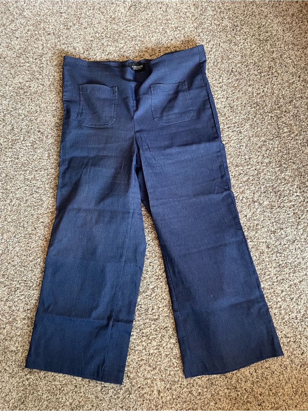 Jones New York Dark Navy Wide-Leg Pants